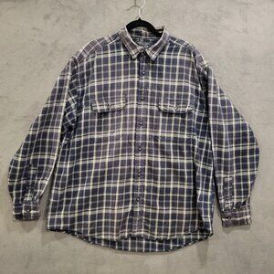 American Eagle Button Down Flannel Men's XL Casual Plaid Business Office‎ Warm